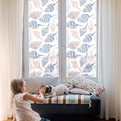 Dekorativní mléčná fólie na sklo Mořské mušle