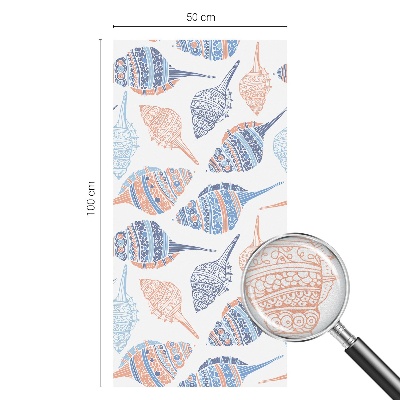 Dekorativní mléčná fólie na sklo Mořské mušle