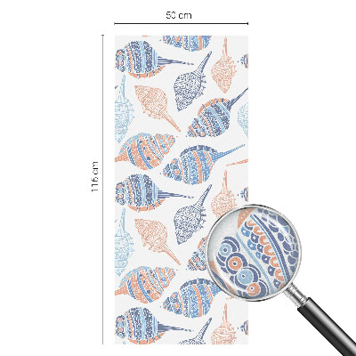 Dekorativní mléčná fólie na sklo Mořské mušle