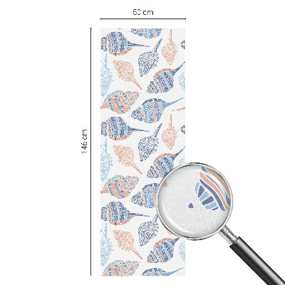 Dekorativní mléčná fólie na sklo Mořské mušle