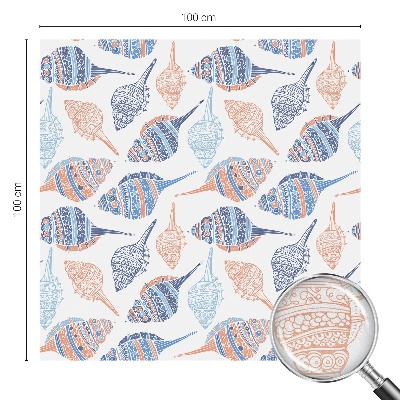 Dekorativní mléčná fólie na sklo Mořské mušle