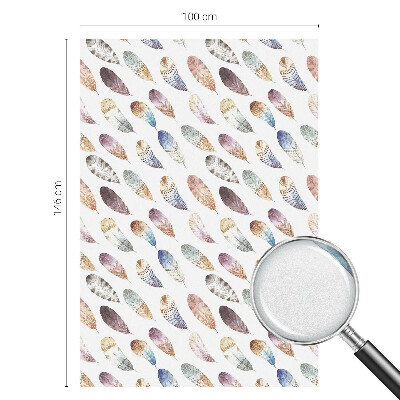 Privátní fólie na okno vitráž Boho peří