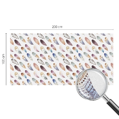 Privátní fólie na okno vitráž Boho peří