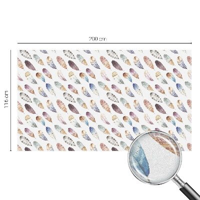 Privátní fólie na okno vitráž Boho peří