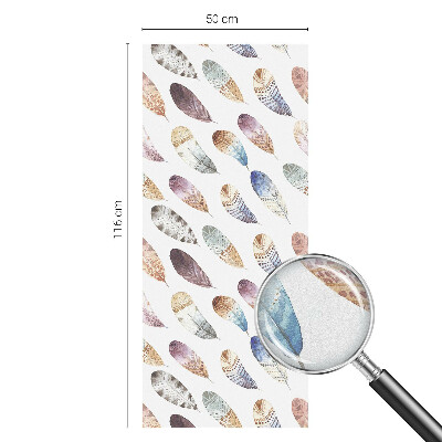 Privátní fólie na okno vitráž Boho peří