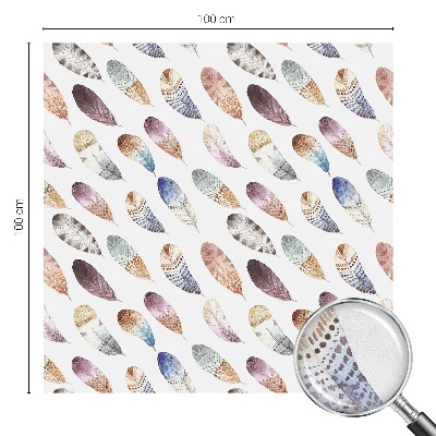 Privátní fólie na okno vitráž Boho peří