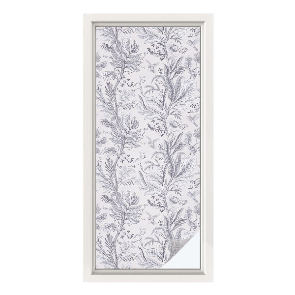 Protisluneční fólie na okna Listy a motýli