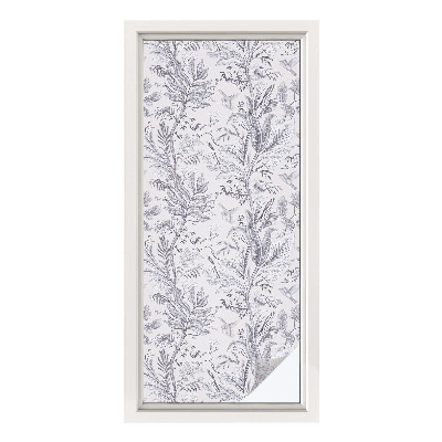 Protisluneční fólie na okna Listy a motýli