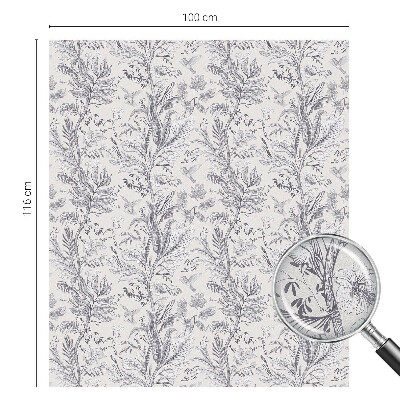 Protisluneční fólie na okna Listy a motýli