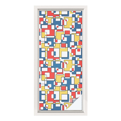 Privátní fólie na okno vitráž Geometrické tvary