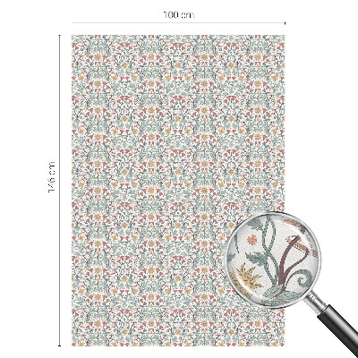 Neprůhledná fólie na sklo dveří Liščí listy