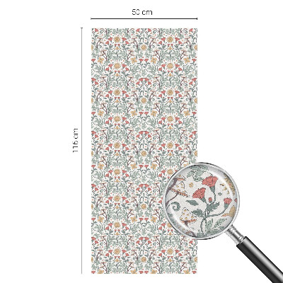 Neprůhledná fólie na sklo dveří Liščí listy