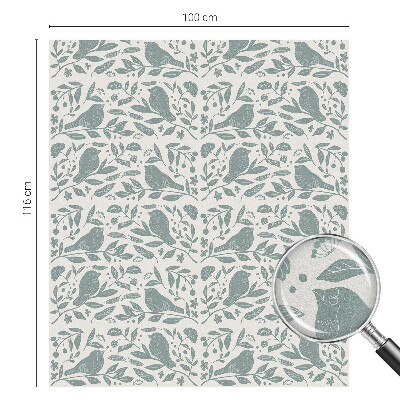 Dekorativní mléčná fólie na sklo Ptačí motiv