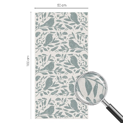 Dekorativní mléčná fólie na sklo Ptačí motiv