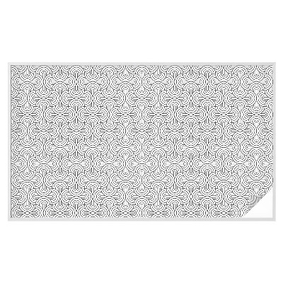 Privátní fólie na okno vitráž Geometrické půlkruhy