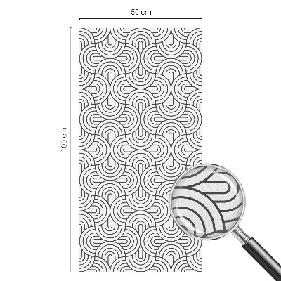 Privátní fólie na okno vitráž Geometrické půlkruhy