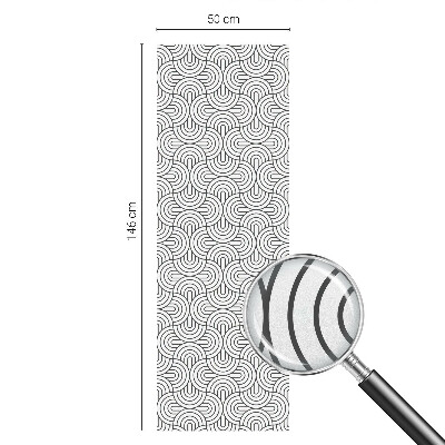 Privátní fólie na okno vitráž Geometrické půlkruhy