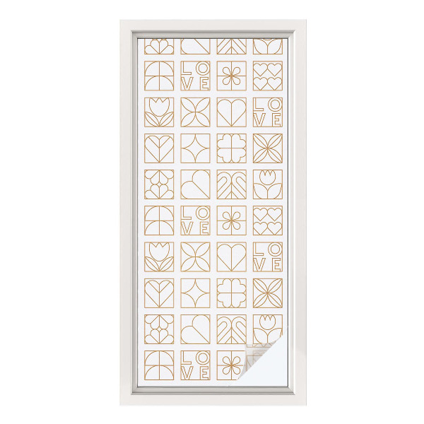 Zatmavovací fólie na okna Geometrická láska