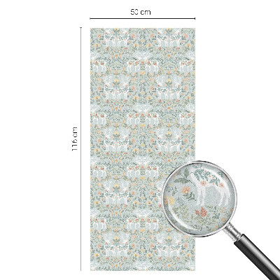 Neprůhledná fólie na sklo dveří Jelení květiny