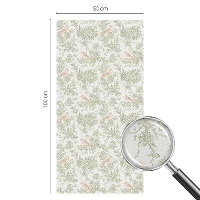 Zatmavovací fólie na okna Ptáci rostliny