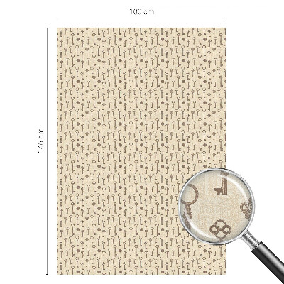 Dekorativní mléčná fólie na sklo Tajemné klíče