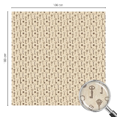 Dekorativní mléčná fólie na sklo Tajemné klíče