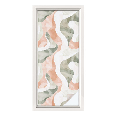 Dekorativní mléčná fólie na sklo Barevné vlny