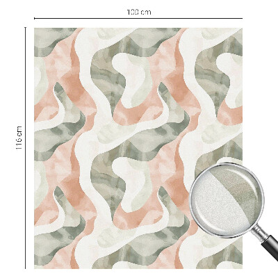 Dekorativní mléčná fólie na sklo Barevné vlny