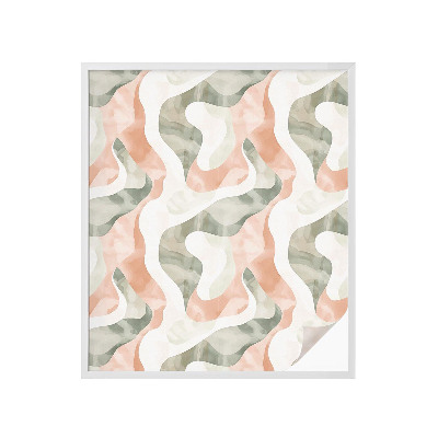 Dekorativní mléčná fólie na sklo Barevné vlny