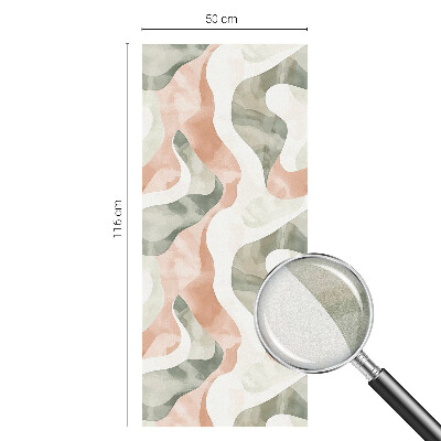 Dekorativní mléčná fólie na sklo Barevné vlny