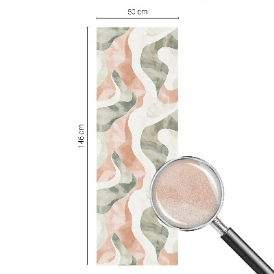 Dekorativní mléčná fólie na sklo Barevné vlny