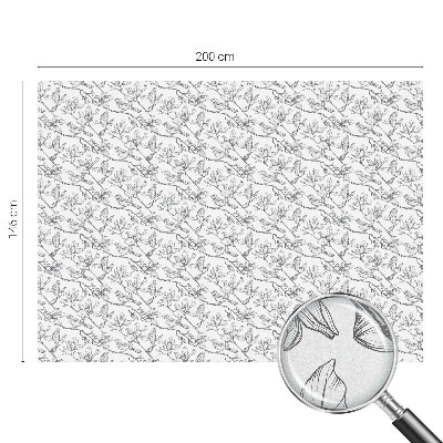 Privátní fólie na okno vitráž Ptáci a květiny