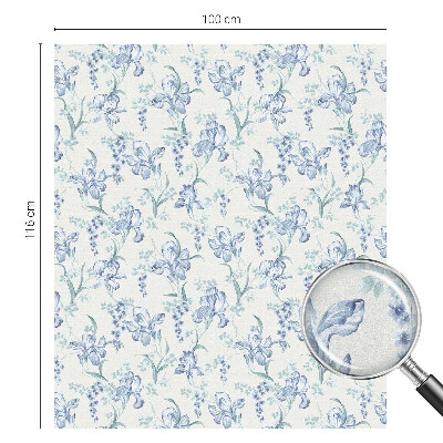 Protisluneční fólie na okna Modré květy