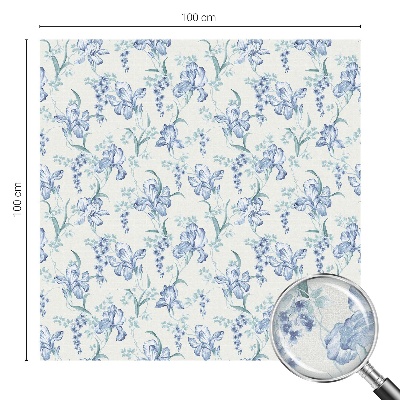 Protisluneční fólie na okna Modré květy