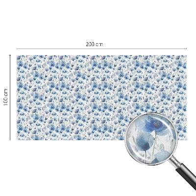 Neprůhledná fólie na sklo dveří Akvarelové květiny