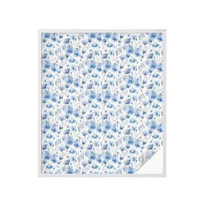 Neprůhledná fólie na sklo dveří Akvarelové květiny