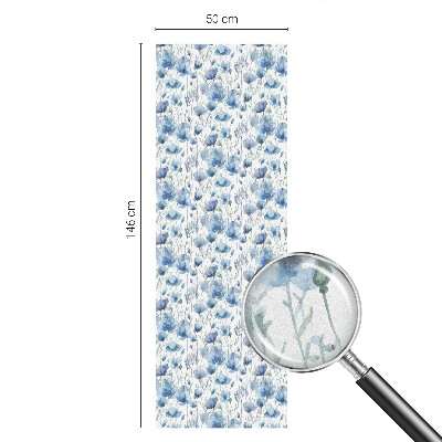 Neprůhledná fólie na sklo dveří Akvarelové květiny