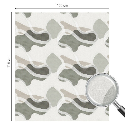 Dekorativní mléčná fólie na sklo Organický vzor