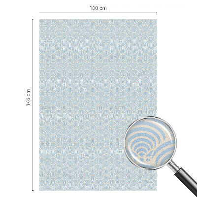 Dekorativní mléčná fólie na sklo Japonské vlny