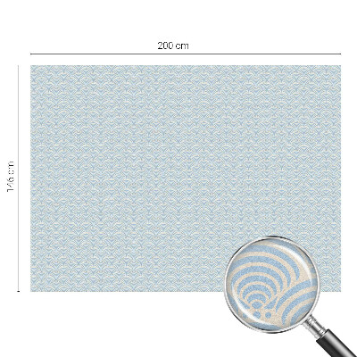 Dekorativní mléčná fólie na sklo Japonské vlny