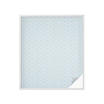 Dekorativní mléčná fólie na sklo Japonské vlny