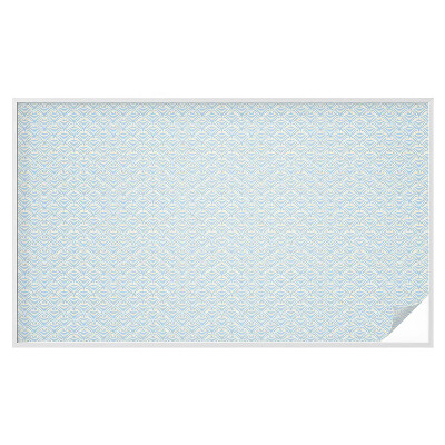 Dekorativní mléčná fólie na sklo Japonské vlny