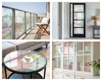 Protisluneční fólie na okna Duhové vzory