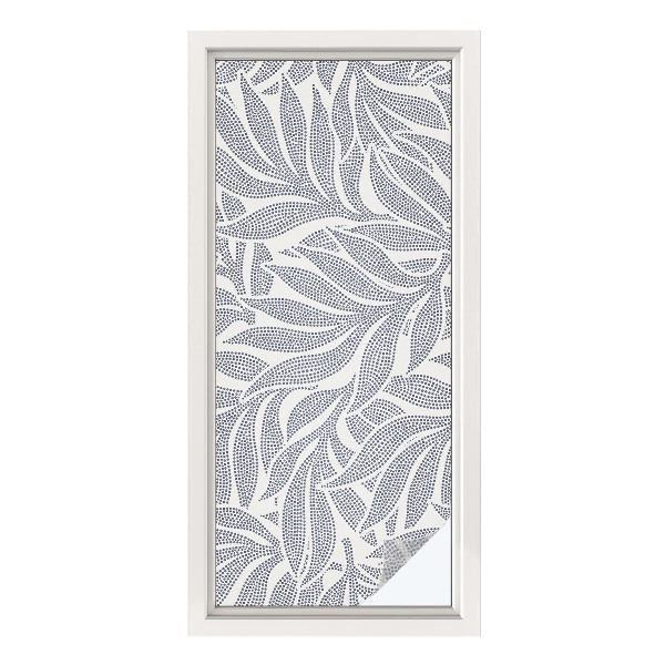 Privátní fólie na okno vitráž Kapky listů