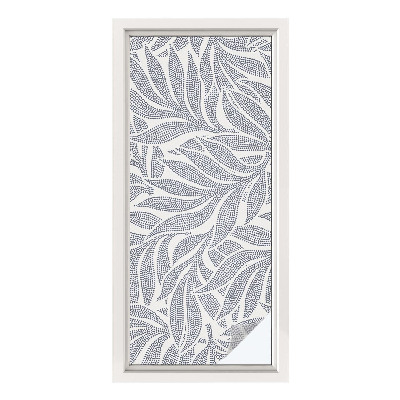 Privátní fólie na okno vitráž Kapky listů