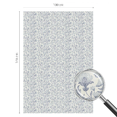 Privátní fólie na okno vitráž Květinový vzor