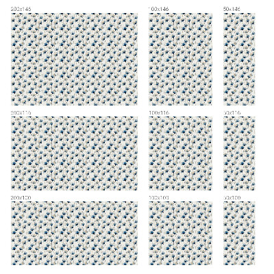 Dekorativní mléčná fólie na sklo Modré květy