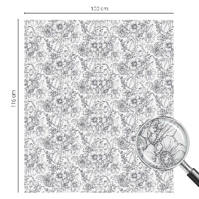 Neprůhledná fólie na sklo dveří Floristická elegance