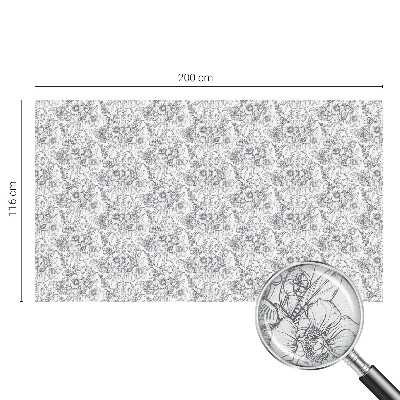 Neprůhledná fólie na sklo dveří Floristická elegance