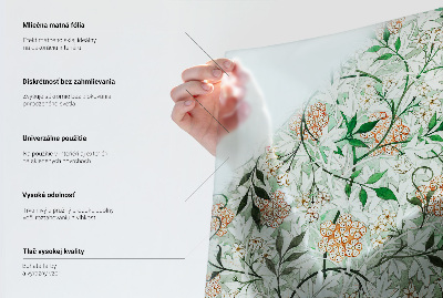 Neprůhledná fólie na sklo dveří Floristická elegance